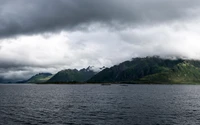 hauts plateaux, eau, loch, nuage, lake district