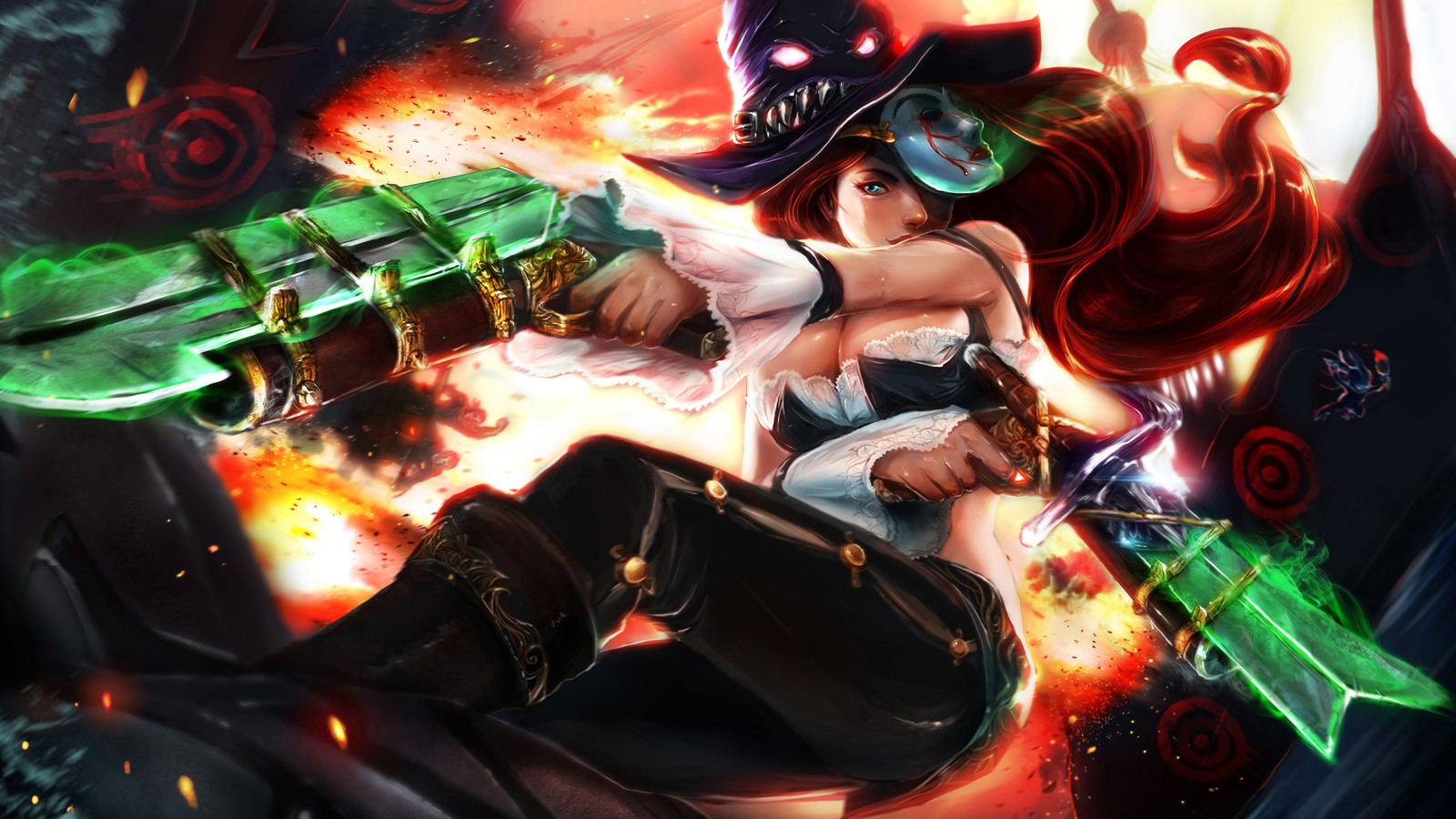 Скачать обои мисс фортуна, miss fortune, lol, league of legends, видеоигра