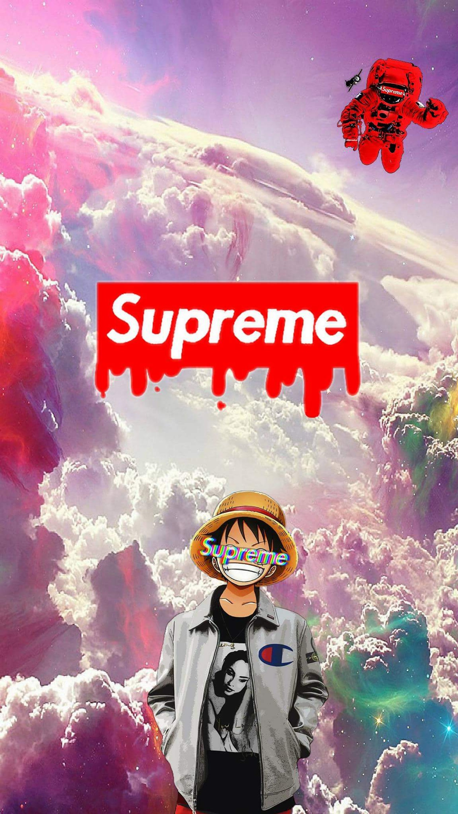 Supreme is a series of animated images that feature a man with a hat and sunglasses (onepiece, trooper)