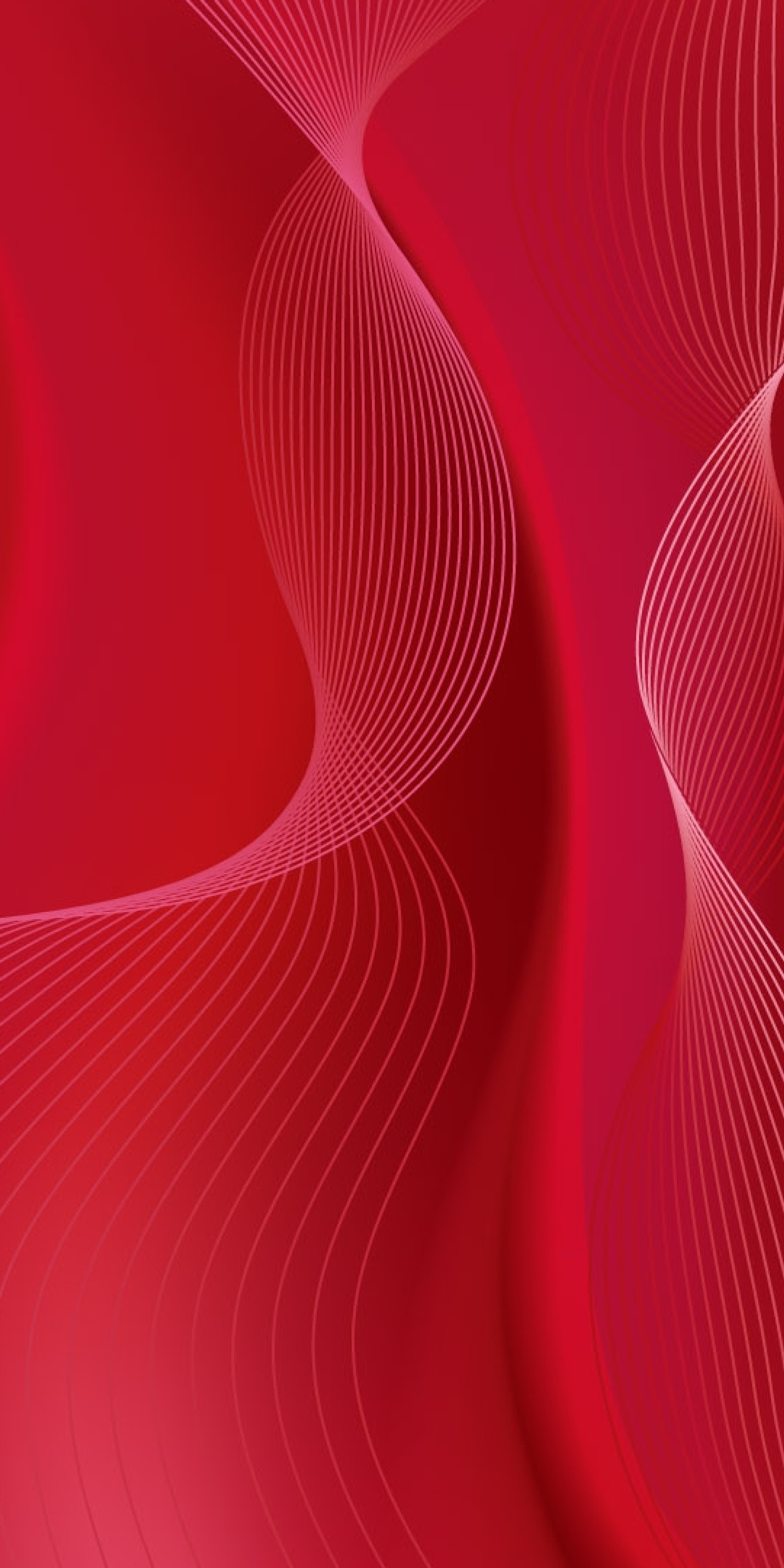 Un fond rouge abstrait avec des lignes courbes et des courbes (abstrait, android, arrière plan, f7, oppo)