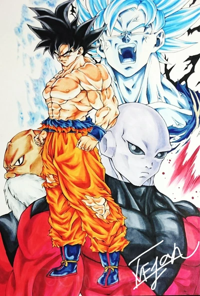 Super Saiyan Showdown: Goku vs. Jiren and Allies