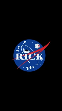 Logo spatial inspiré de Rick et Morty