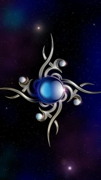 Elegant Silver and Blue Celestial Design