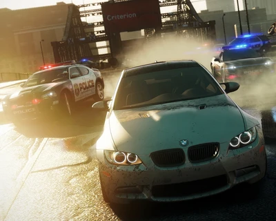 Perseguição de alta octanagem: BMW M3 enfrenta a polícia no NFS