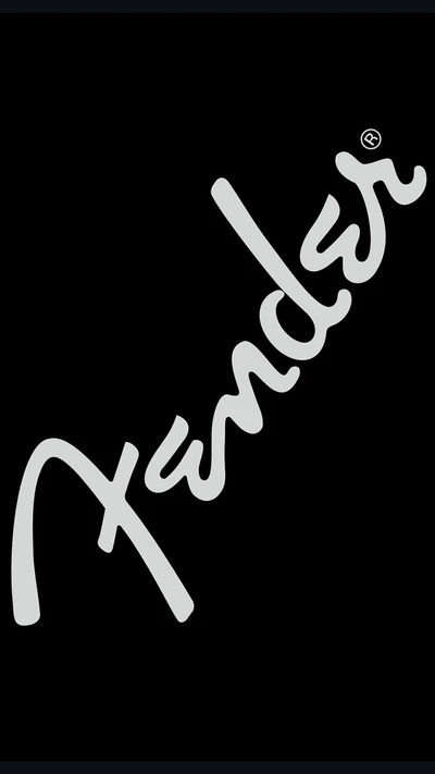 Logotipo da Fender em fundo preto