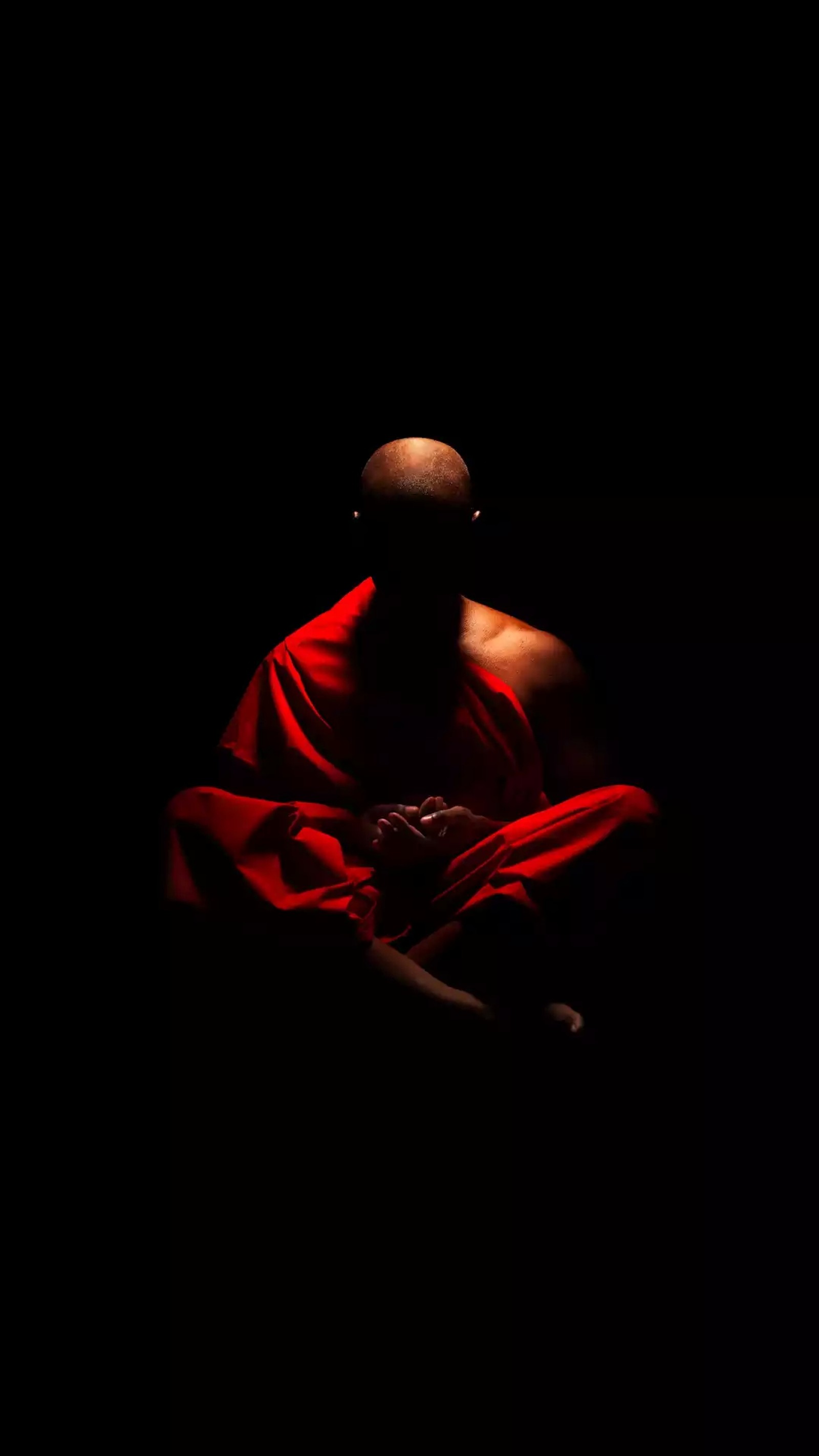 black, monk, red, tibet Download Wallpaper