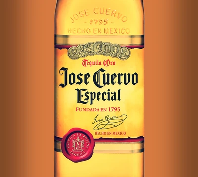 Jose Cuervo Especial Tequila Bottle with Gold Label