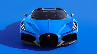 bugatti w16 мисрал, bugatti w16 mistral, синий, родстер, roadster