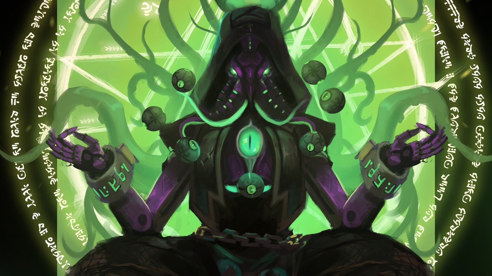 zenyatta, overwatch, video game wallpaper