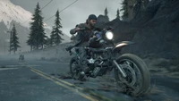 Diakon St. John reitet durch eine post-apokalyptische Landschaft in Days Gone