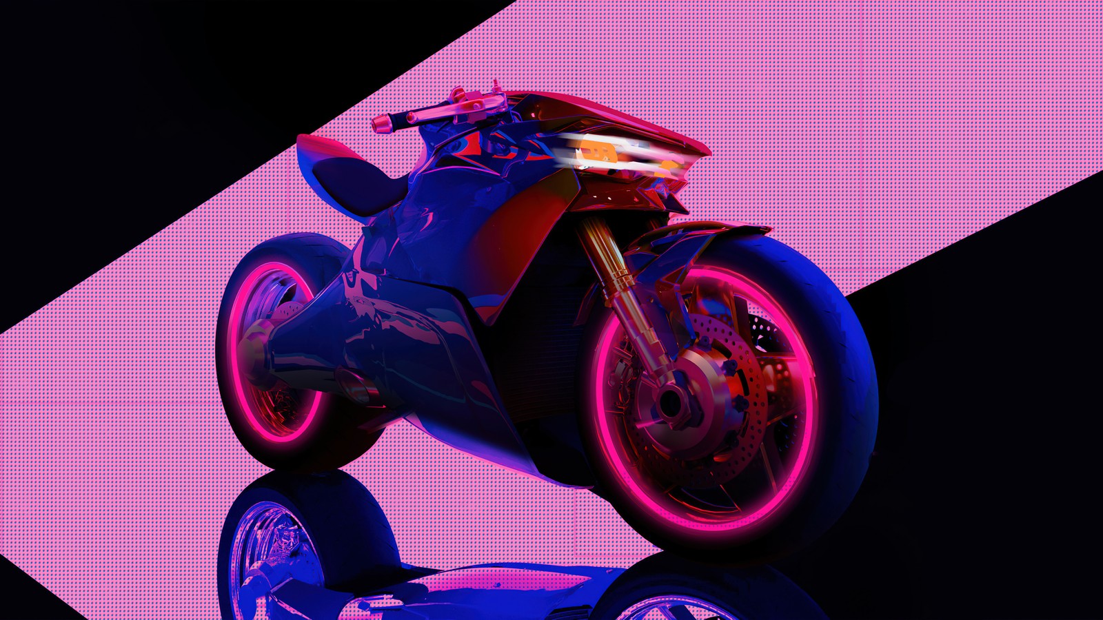 Descargar fondo de pantalla ducati, motocicleta, kda, arte digital