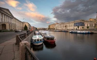 Evening Reflection on the Canals of Saint Petersburg