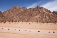 Desert Adventure in the Sinai Peninsula: ATV Tour Through Rugged Mountains and Serene Wadi Landscapes.