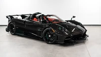 pagani imola roadster, 2024, supercar, black cars, cars