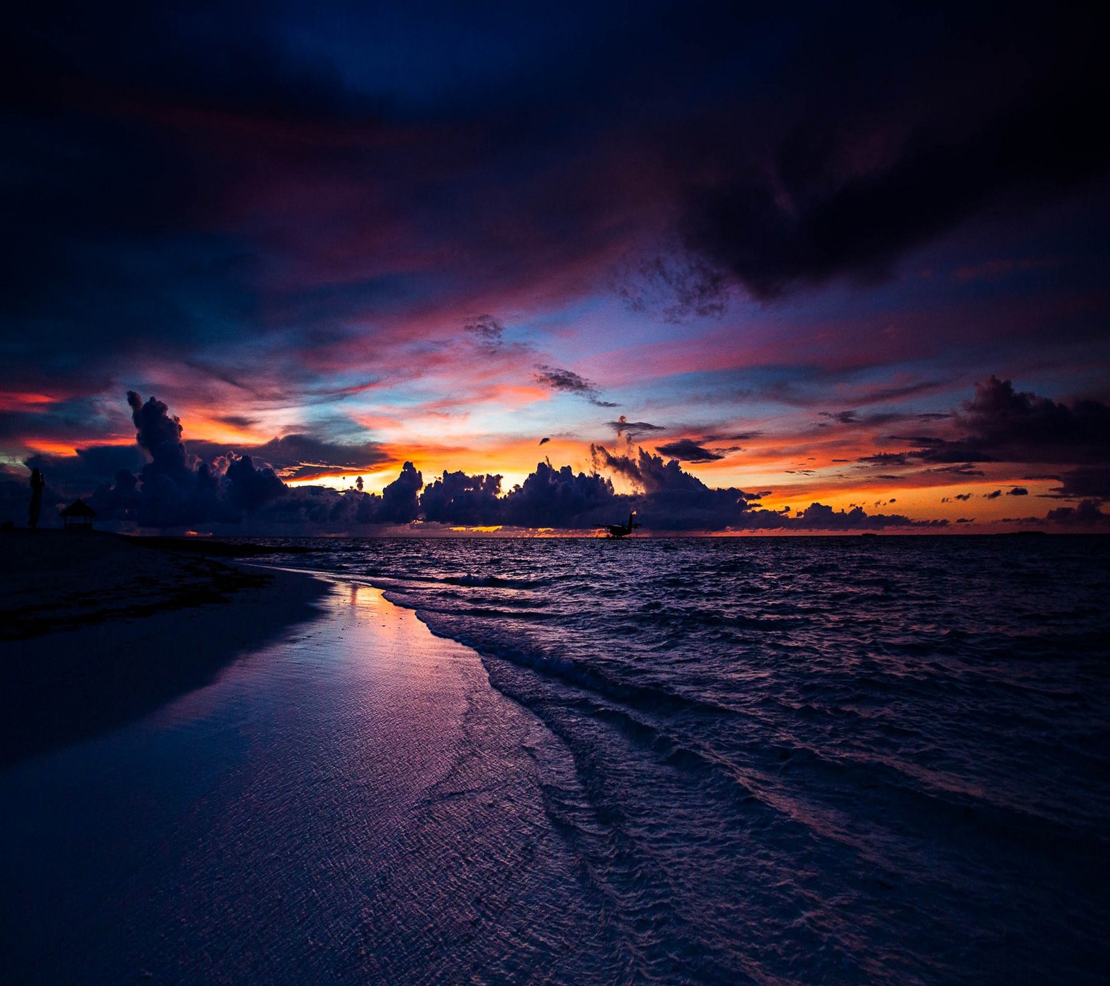 Lade wolken, dunkel, natur, nacht, glanz Hintergrund herunter