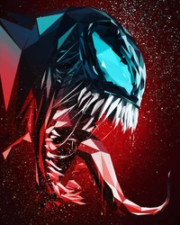 Stilisierter Venom: Ein Marvel-Ikone in Lebhaften Details