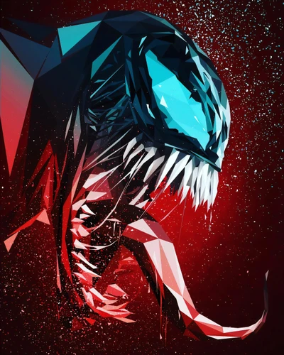 Stylized Venom: A Marvel Icon in Vivid Detail