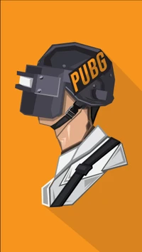 Arte vetorial de personagem de PUBG com headset de realidade virtual