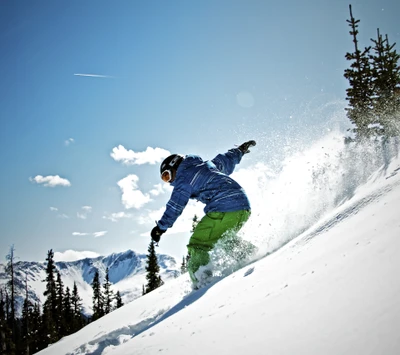 tafel, abwärts, schnee, snowboading, stomp