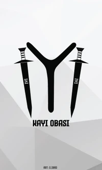 Emblema Kayi Obasi com espadas