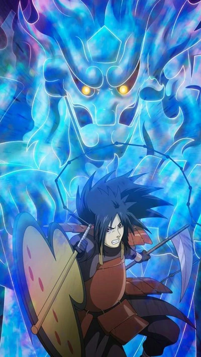 Madara Uchiha libère le pouvoir de Susanoo