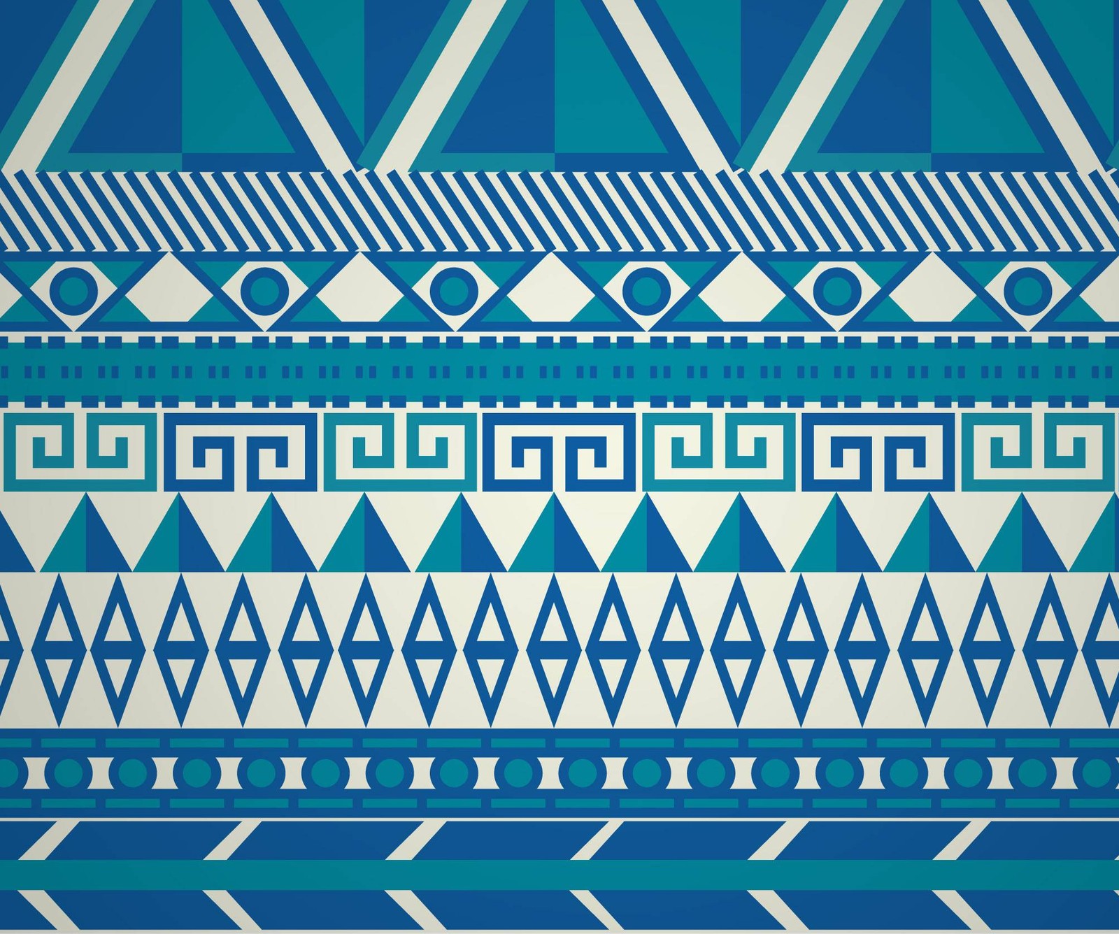 A blue and white pattern with geometric shapes (aztec, blue, ethnic, fashion, hippie)