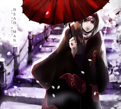 Itachi Uchiha: The Enigmatic Akatsuki in the Rain