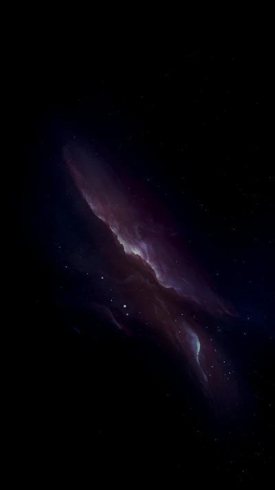 Celestial Beauty: A Purple Galaxy in the Depths of Space