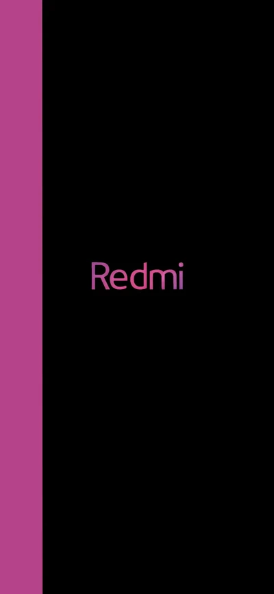 Redmi-Logo auf schwarzem Hintergrund mit einfachem Design