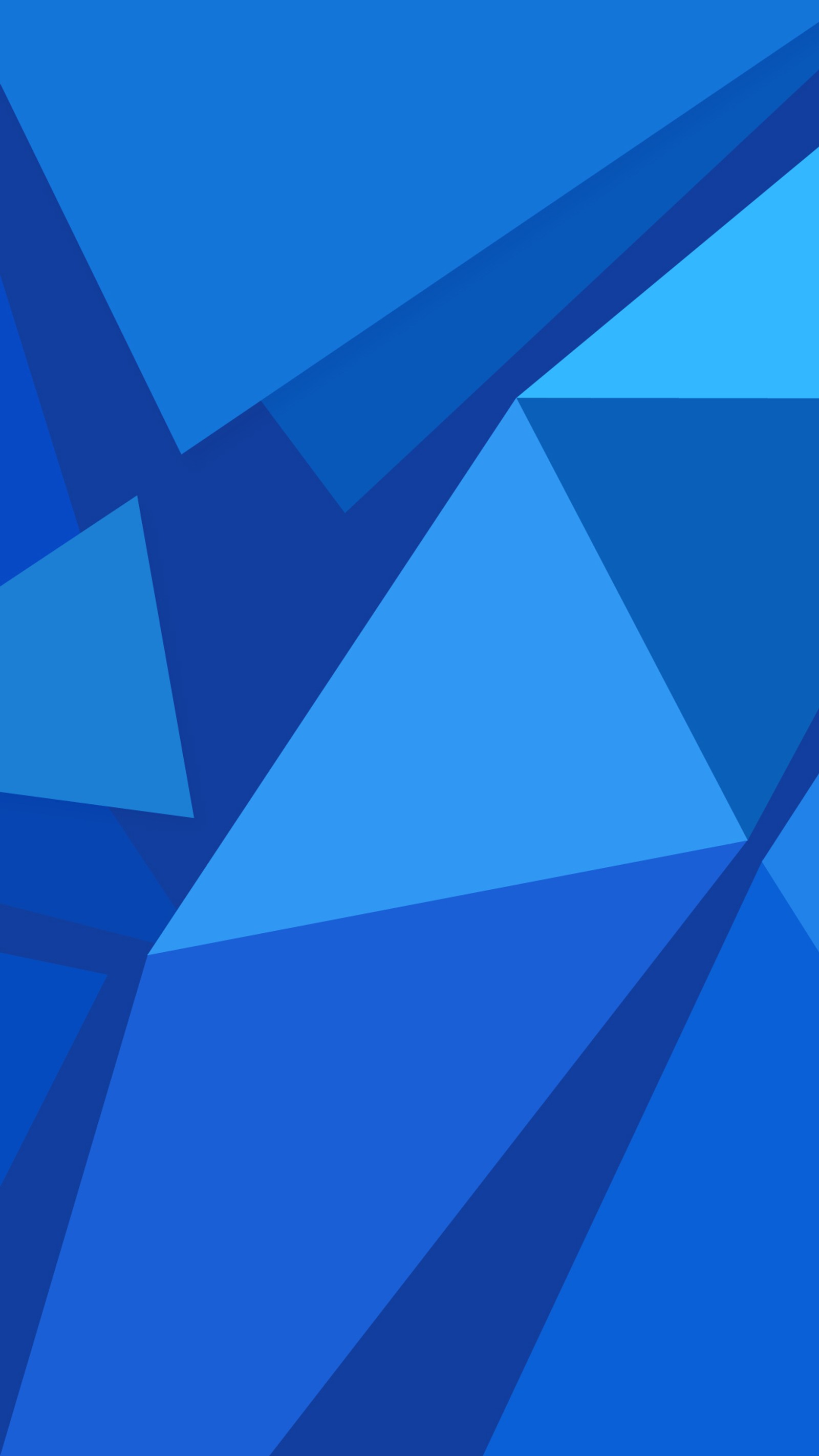 Un gros plan d'un fond abstrait bleu avec des triangles (1080p, abstrait, bleu, huawei, mediapad m2)