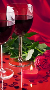 pour toi, amour, rose rouge, saint valentin