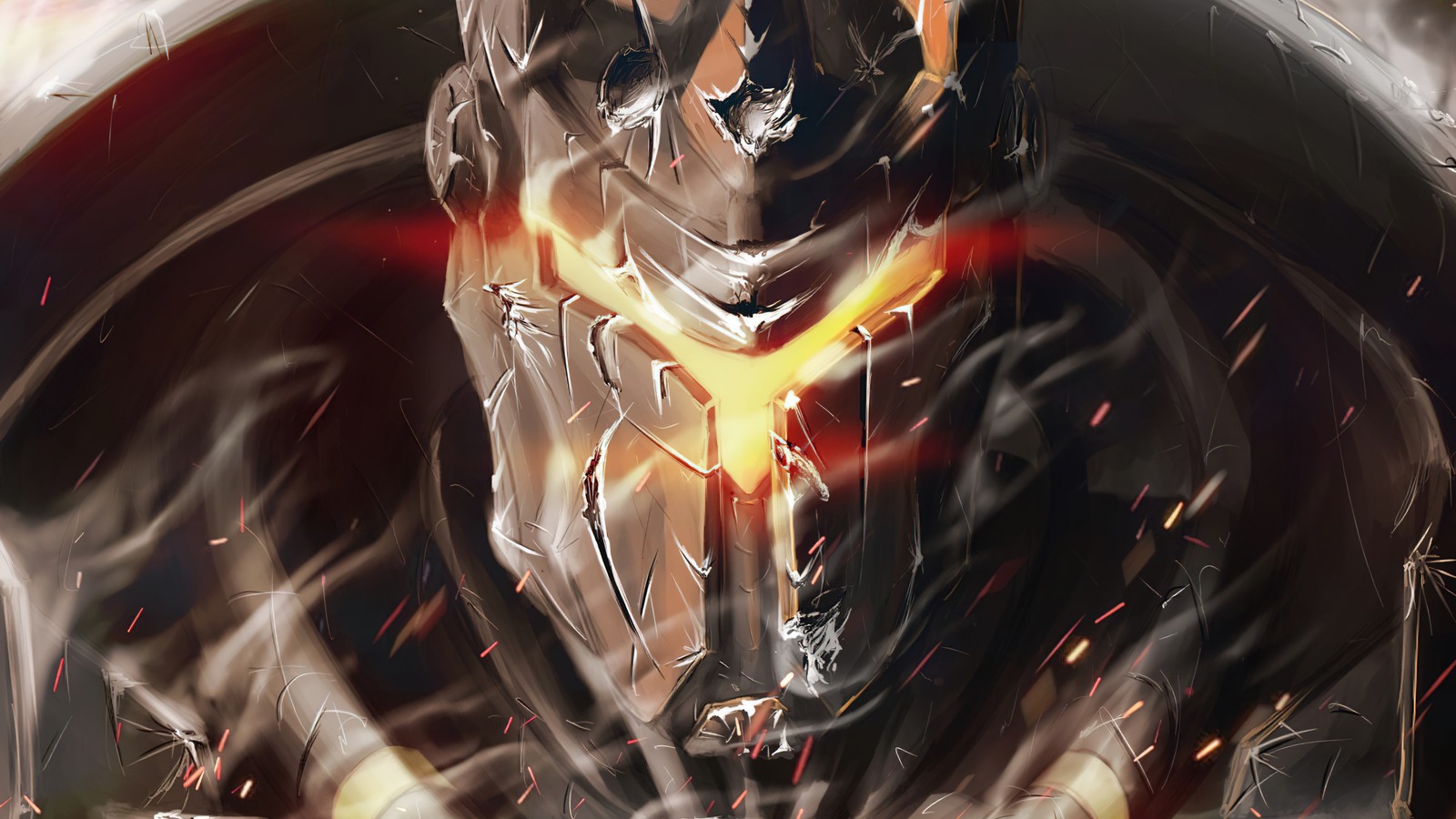 reinhardt, overwatch, video game, art wallpaper