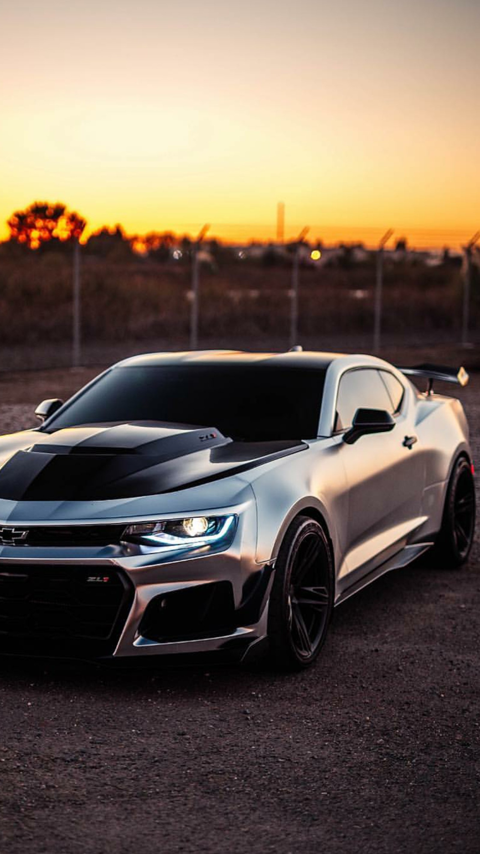 A close up of a silver car parked on a dirt road (chevrolet, camaro, silver, car, supercar)