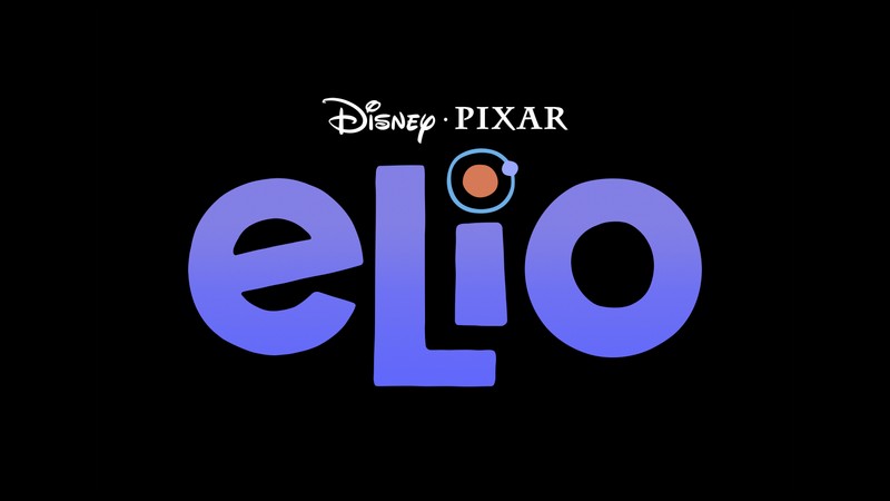 Крупный план логотипа фильма disney pixar (элио, elio, пиксар, pixar, 5k)