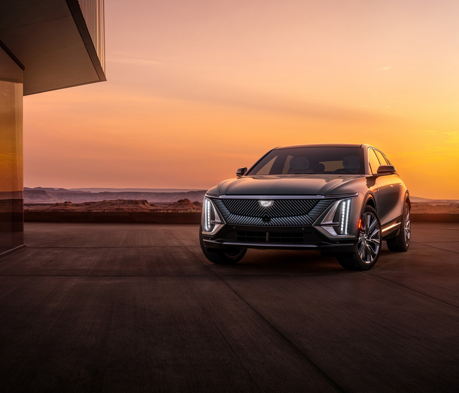 Скачать обои кадиллак лирик, cadillac lyriq, 2023, электрический внедорожник, машины