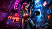 cyberpunk 2077, cyberpunk, art, violet, purple