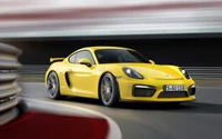 Porsche Cayman GT4: Un coche deportivo de rendimiento dinámico en acción