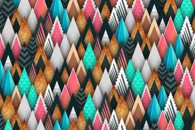 Vibrant Abstract Textile Design with Turquoise Geometry and Symmetrical Patterns