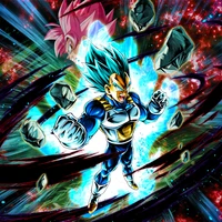 Vegeta transcendendo para Super Saiyajin Deus em uma cena de batalha celestial