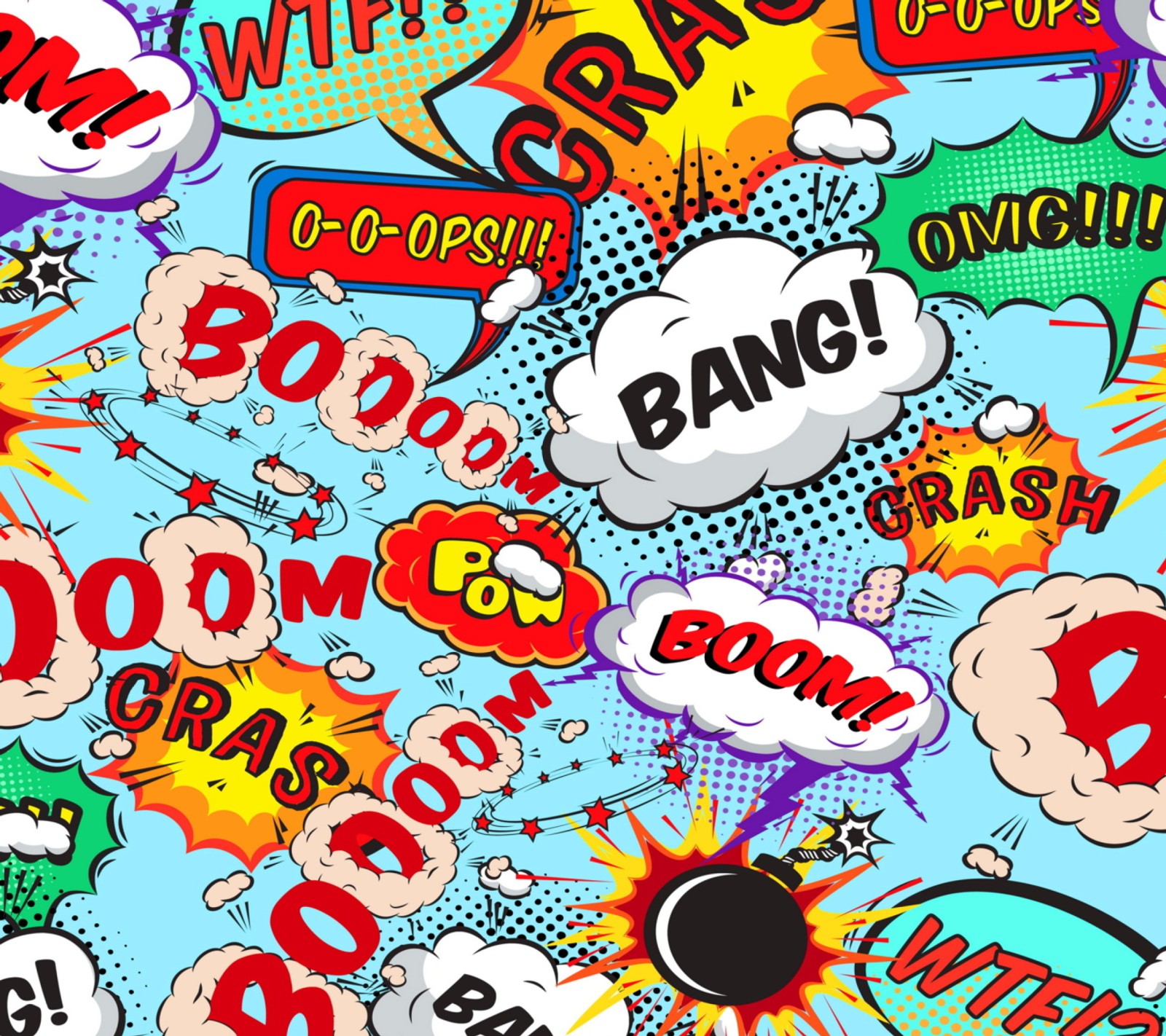 A close up of a bunch of comic speech bubbles (fafdx, rtgs)