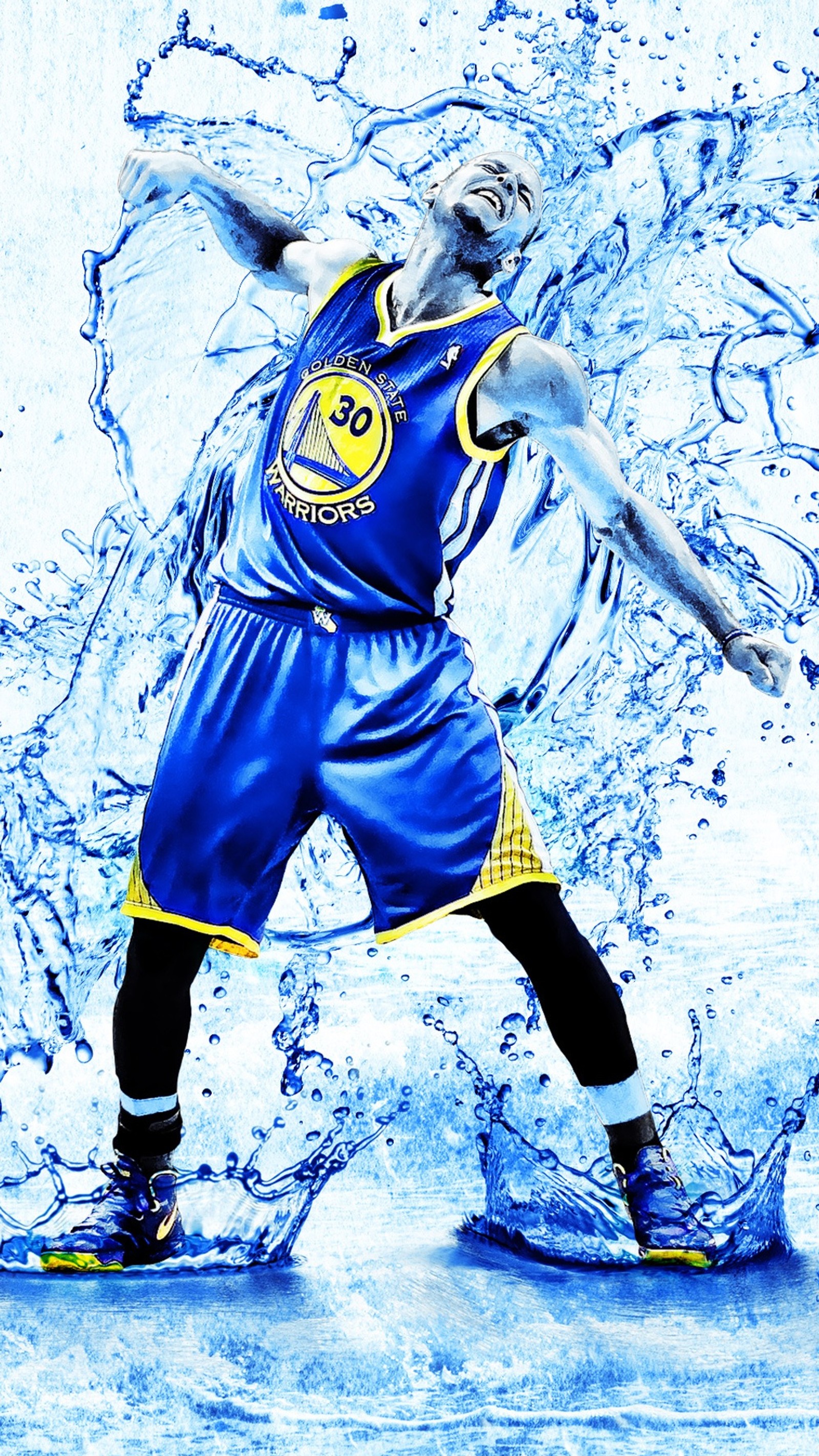 Arabisches bild eines basketballspielers in blauer uniform mit einem wasserstrahl (and1, champion, feuer, flamme, hip hop)