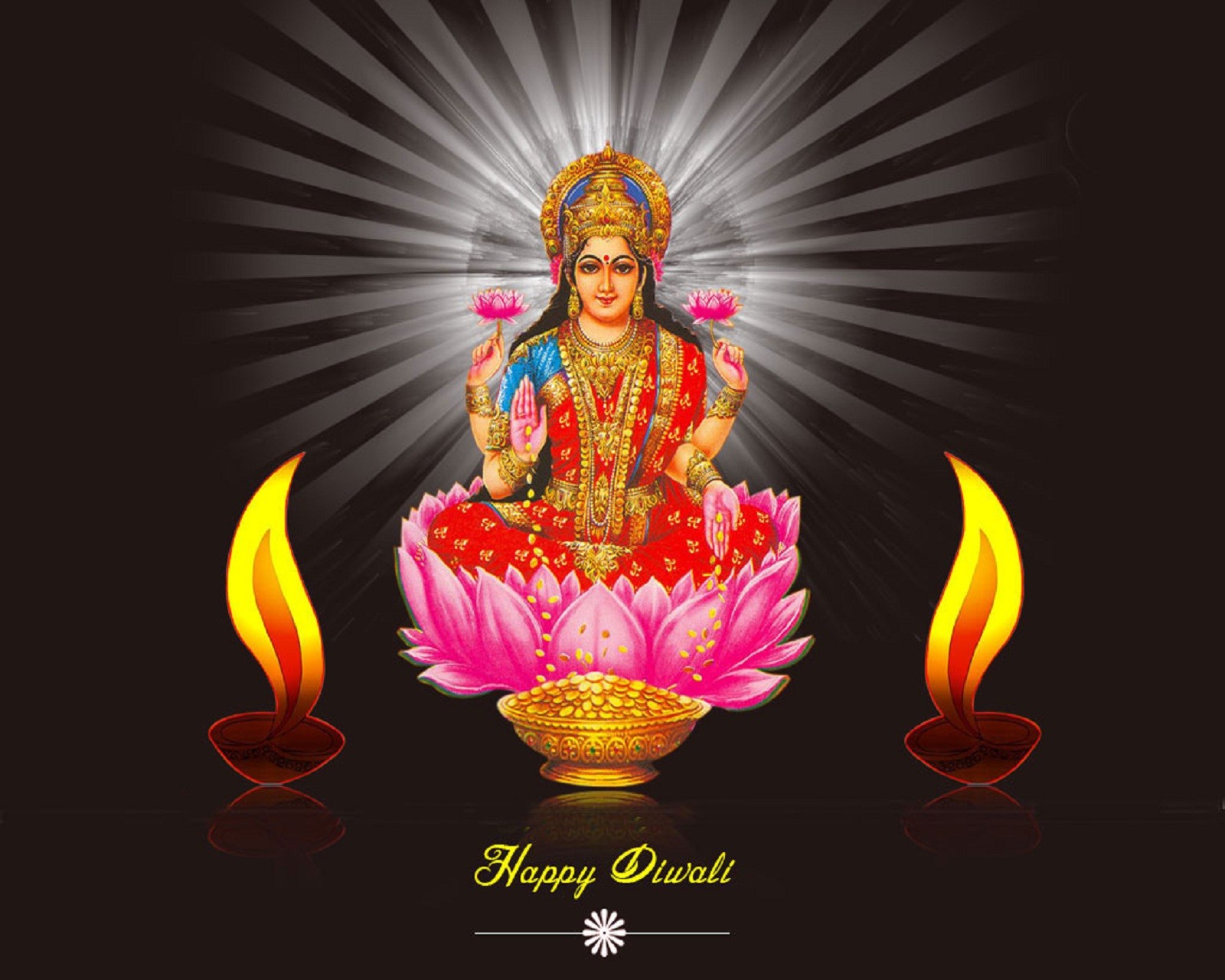 Lade frohes diwali, laxmi ji Hintergrund herunter