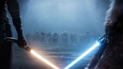 Confronto épico com sabres de luz em Star Wars Eclipse