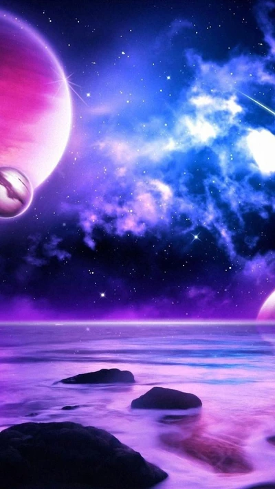 cosmos, galaxy, hd, hearts, hearts wallpaper