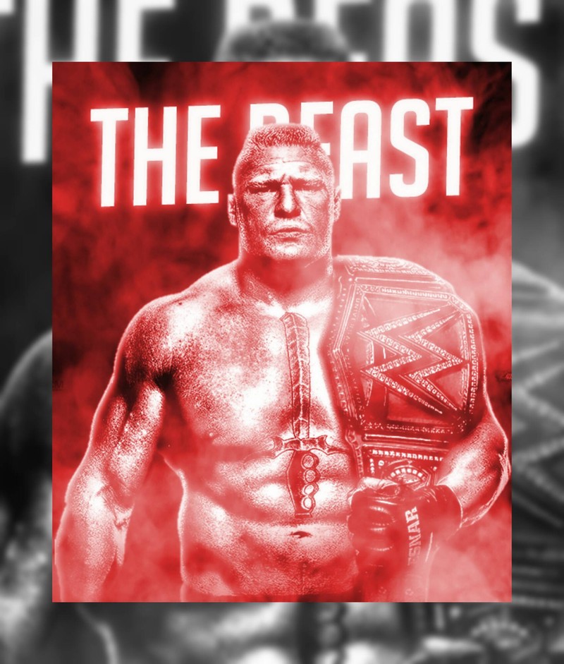 Постер зверя (брок леснар, brock lesnar, the beast, рестлер, wwe)