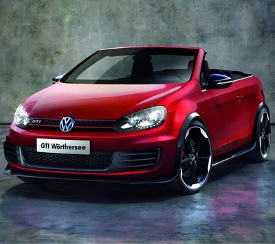 Volkswagen Golf GTI Cabriolet en Rojo Impactante