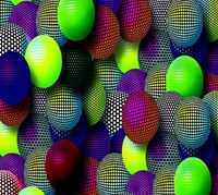 Vibrant Mosaic of Colorful Textured Spheres