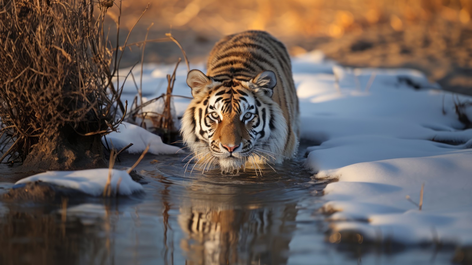 Lade tiger, tiere, tier, winter Hintergrund herunter