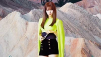 Jeongyeon of TWICE in a Bold Fashion Statement Against a Stunning Landscape Background