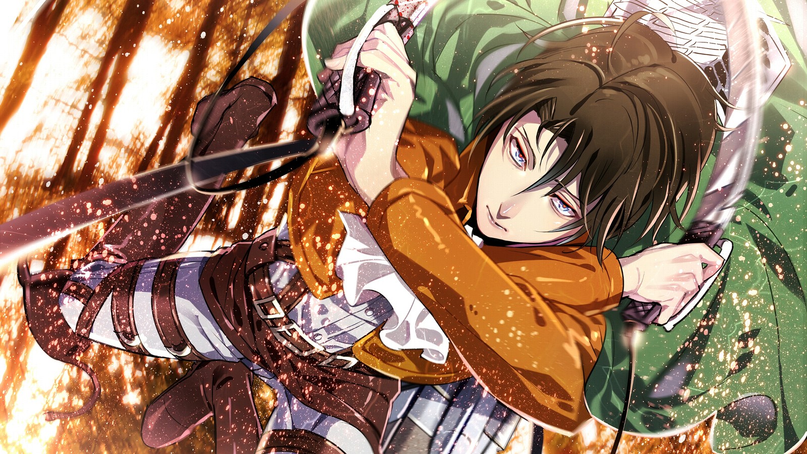 Anime anime wallpapers with a girl holding a sword (levi ackerman, attack on titan, shingeki no kyojin, anime)